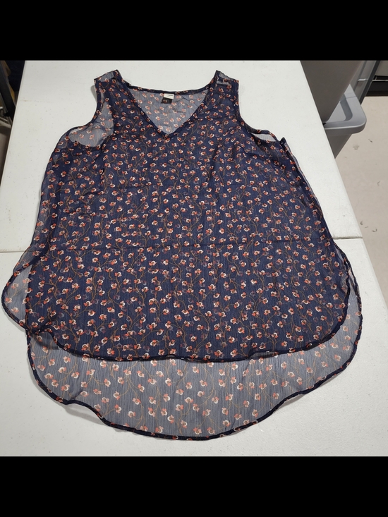 Old Navy Tops - Old Navy Navy Floral V-Neck Sheer Tank